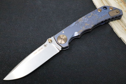 Spartan Blades HARSEY Titanium Folder 2021 Special Edition - Drop Point Blade / CPM-S45VN / Spartan Babe Anodized Handle SF5SPARTANBABE