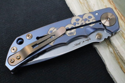 Spartan Blades HARSEY Titanium Folder 2021 Special Edition - Drop Point Blade / CPM-S45VN / Spartan Babe Anodized Handle SF5SPARTANBABE