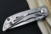 Spartan Blades HARSEY Titanium Folder 3.25 - Drop Point Blade / CPM-S45VN / Stonewashed Titanium Handle SF10SW - Northwest Knives