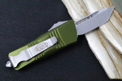 Microtech Mini Troodon OTF - Tanto Blade / Apocalyptic Finish / OD Green Handle 240-10APOD