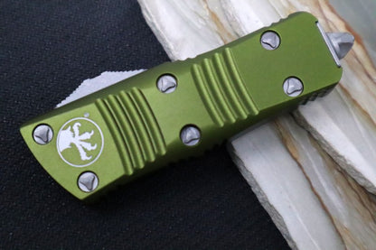 Microtech Mini Troodon OTF - Tanto Blade / Apocalyptic Finish / OD Green Handle 240-10APOD