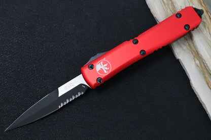 Microtech Ultratech OTF - Bayonet Edge with Partial Serrate / Black Blade / Red Body 120-2RD