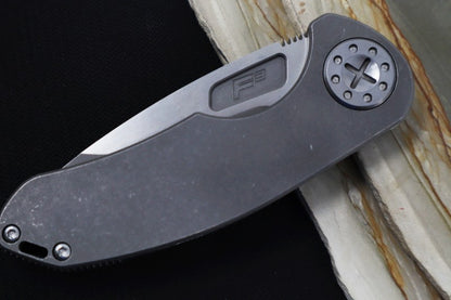 Curtiss Knives F3 Medium Titanium Non-Flipper - Slicer Blade / CTS-XHP Steel / Titanium Handle & Stainless Steel Hardware