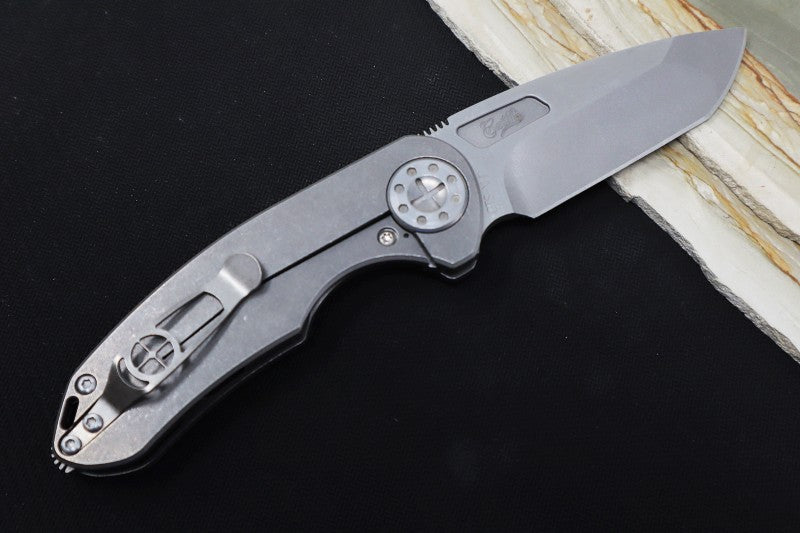 Curtiss Knives F3 Medium Titanium Non-Flipper - Spanto Blade / CTS-XHP Steel / Titanium Handle & Stainless Steel Hardware