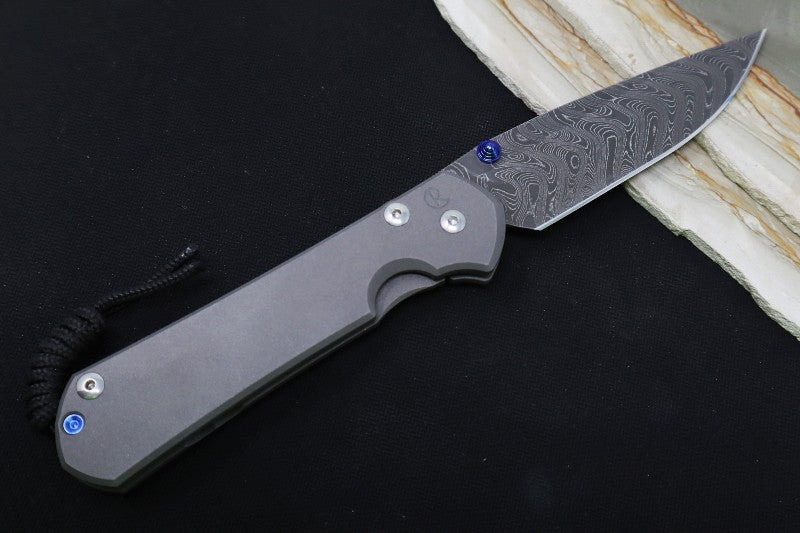Chris Reeve Knives Large Sebenza 31 Left Handed - Drop Point Blade / Chad Nichols Boomerang Damascus L31-1003