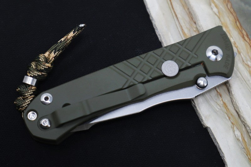 Chris Reeve Umnumzaan Exclusive - Drop Point Blade / CPM-Magnacut / OD Green Cerakote Handle / Camo Lanyard with Bead UMN-1017