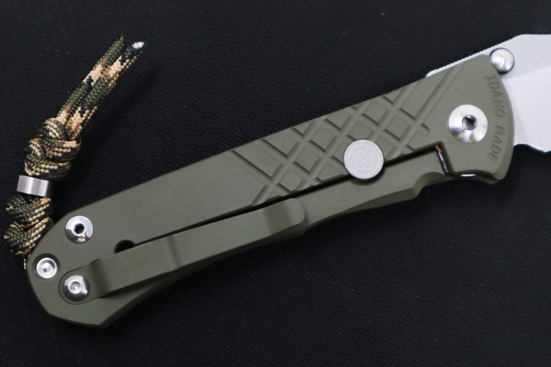 Chris Reeve Umnumzaan Exclusive - Drop Point Blade / CPM-Magnacut / OD Green Cerakote Handle / Camo Lanyard with Bead UMN-1017