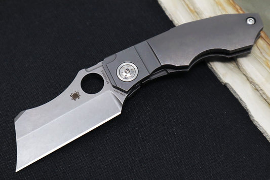 Spyderco Stovepipe - Titanium Handle / Cleaver Blade / CPM-20CV - C260TI