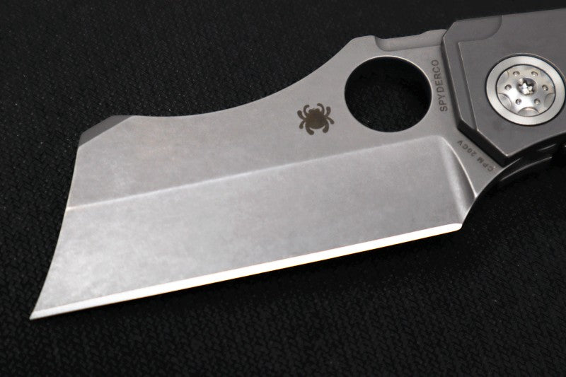 Spyderco Stovepipe - Titanium Handle / Cleaver Blade / CPM-20CV - C260TI - Northwest Knives