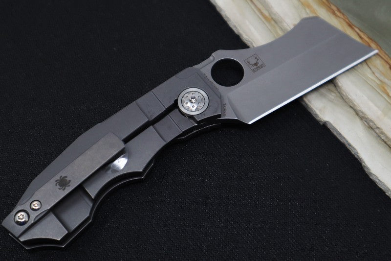 Spyderco Stovepipe - Titanium Handle / Cleaver Blade / CPM-20CV - C260TI - Northwest Knives