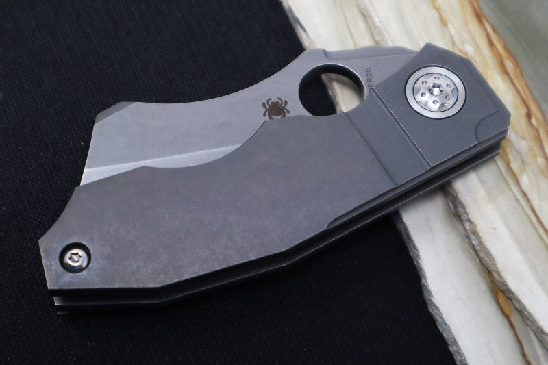 Spyderco Stovepipe - Titanium Handle / Cleaver Blade / CPM-20CV - C260TI - Northwest Knives