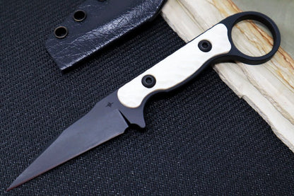 Toor Knives Jank Shank - Black Coated Blade / Nitro-V Steel / White G10 Handle / Kydex Sheath