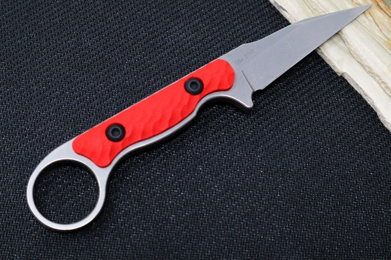 Toor Knives Jank Shank - Stone Coated Blade / Nitro-V Steel / Red