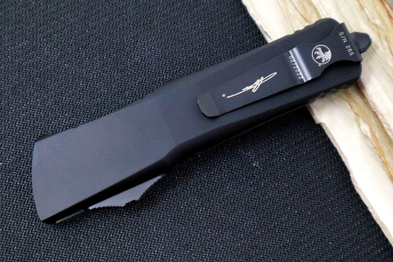 Microtech Combat Troodon OTF - Black Blade / Tanto Style / Jade Green G-10 Composite Top 144-1GTJGS