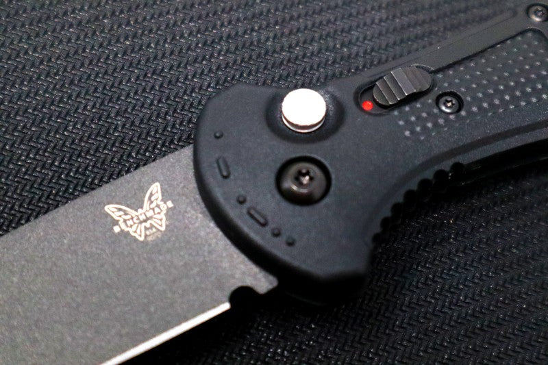 Benchmade 9070BK Claymore Auto - Black D2 Drop Point Blade / Black Grivory Handle