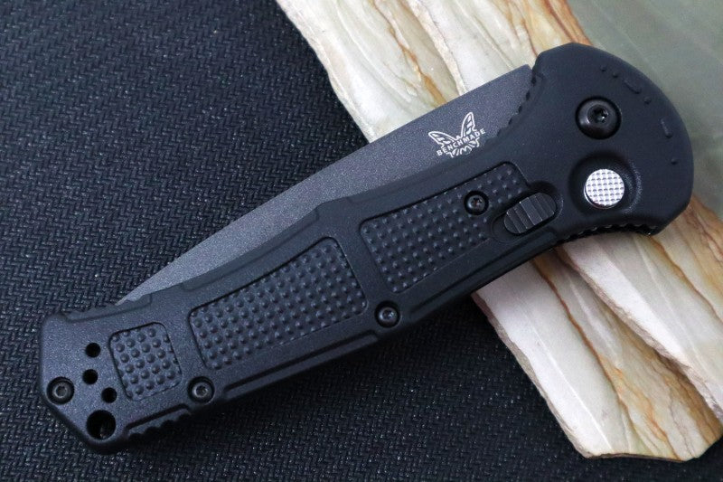 Benchmade 9070BK Claymore Auto - Black D2 Drop Point Blade / Black Grivory Handle