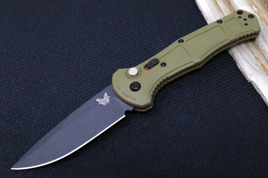 Benchmade 9070BK-1 Claymore - Black D2 Drop Point Blade / Ranger Green Grivory Handle