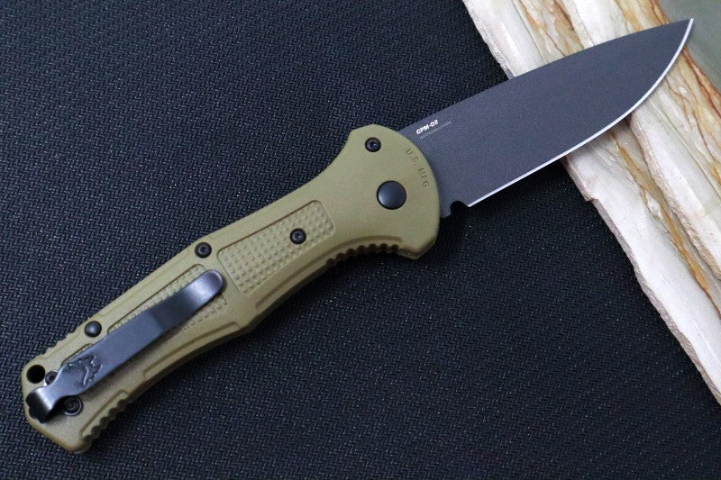 Benchmade 9070BK-1 Claymore - Black D2 Drop Point Blade / Ranger Green Grivory Handle