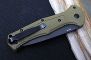 Benchmade 9070BK-1 Claymore - Black D2 Drop Point Blade / Ranger Green Grivory Handle - Northwest Knives