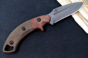 Tops Crusader - 1095 Steel / Orange & OD Green Canvas Micarta Handle / Coyote Tan Kydex Sheath VTAC-02 - Northwest Knives