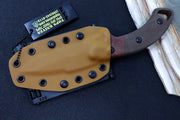 Tops Crusader - 1095 Steel / Orange & OD Green Canvas Micarta Handle / Coyote Tan Kydex Sheath VTAC-02 - Northwest Knives