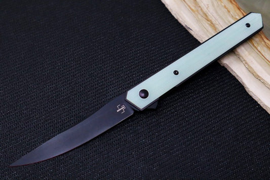 Boker Plus Kwaiken Air Flipper - Jade Natural G-10 Handle / Black Blade / VG-10 Steel 01BO343