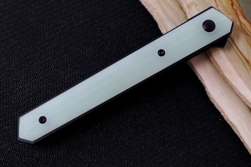 Boker Plus Kwaiken Air Flipper - Jade Natural G-10 Handle / Black Blade / VG-10 Steel 01BO343