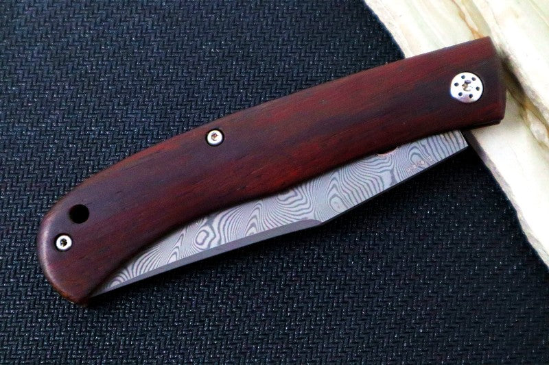 Boker Plus Slack Slipjoint - Cocobolo Wood Handle / 110 Layer Stainless Damascus 01BO175DAM