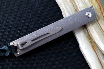 Boker Plus Nori Front Flipper - Titanium Handle Scales / 110 Layer Stainless Damascus 01BO897DAM