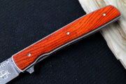 Boker Plus Urban Trapper Flipper - Drop Point Blade / 110 Layer Damascus Steel / Cocobolo Wood Handle 01BO176DAM - Northwest Knives
