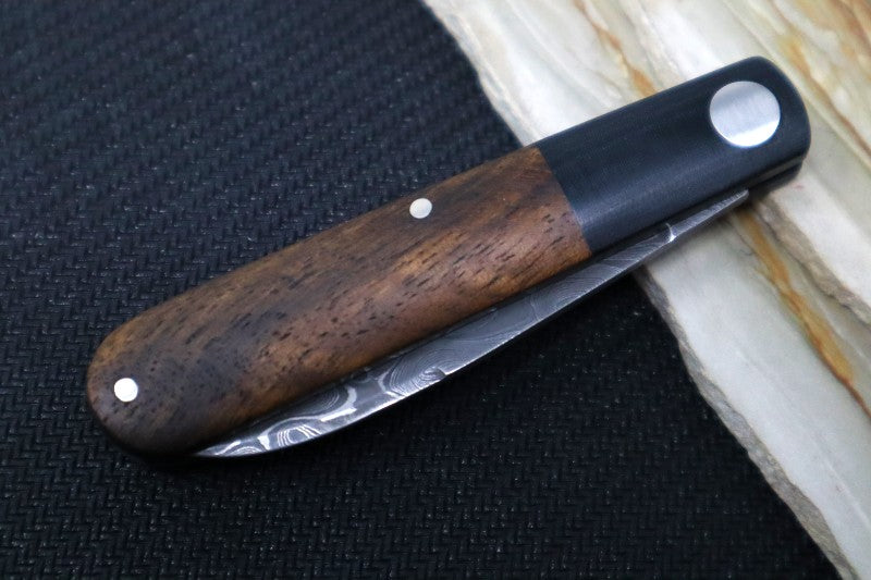 Boker Barlow Prime Tirpitz-Damascus - Micarta & Walnut Wood Handle / 200 Layered Damascus 117942DAM