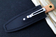 Boker Barlow Fixed Blade - Walnut Wood Handle / ABE-L Steel / Satin Drop Point Blade 120506 - Northwest Knives