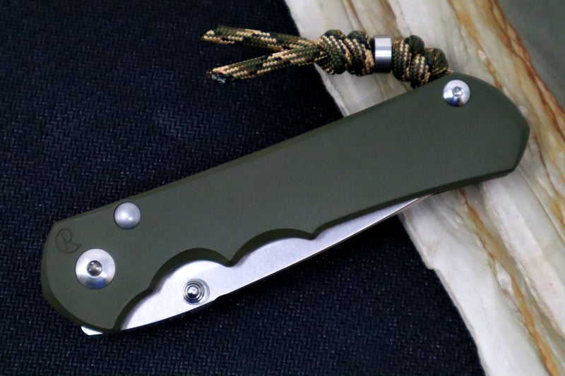 Chris Reeve Knives Large Inkosi NWK Exclusive - Drop Point Blade / CPM-S45VN / OD Green Cerakote Handle / Camo Lanyard with Bead LIN-1136 - Northwest Knives