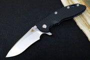 Rick Hinderer Knives XM-18 - Tri Way Pivot- 3.5" Recurve Blade / Stonewash Finish / Black G-10 Handle / Blue Ano Finished Frame - Northwest Knives