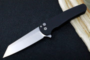 Pro Tech Malibu - Reverse Tanto / Stonewash 20CV blade / Black Textured Aluminum Handle 5205 - Northwest Knives