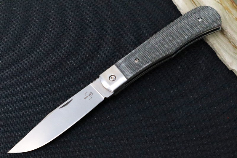 Boker Plus Bonfire - Drop Point Blade / D2 Steel / Green Canvas Micarta Handle 01BO182