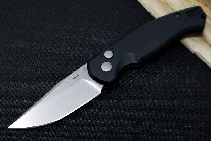 Boker Plus Karakurt Auto - Black Anodized Aluminum Handle Scales / 154CM Steel / Clip Point Blade 01BO363