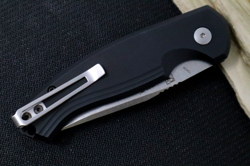 Boker Plus Karakurt Auto - Black Anodized Aluminum Handle Scales / 154CM Steel / Clip Point Blade 01BO363