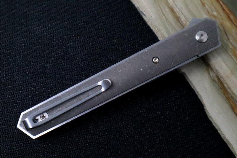 Boker Plus Kwaiken Air Flipper - Silver Titanium Handle / Satin Blade / VG-10 Steel 01BO169