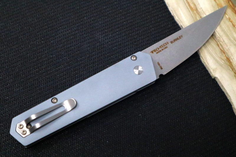 Silver Anodized Aluminum Handle Scales | Boker Burnley Kwaiken Automatic Knife | Northwest Knives