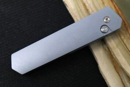 Silver Anodized Aluminum Handle Scales | Boker Burnley Kwaiken Automatic Knife | Northwest Knives