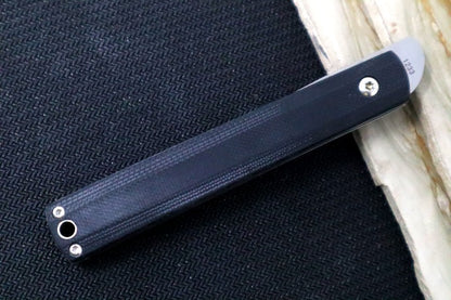 Boker Plus Wasabi Front Flipper Slipjoint - Black G-10 Handle Scales / Satin 440C Blade 01BO630