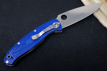 Spyderco Resilience Lightweight- Blue FRN Handle / Satin Blade / CPM-S35VN Steel - C142PBL