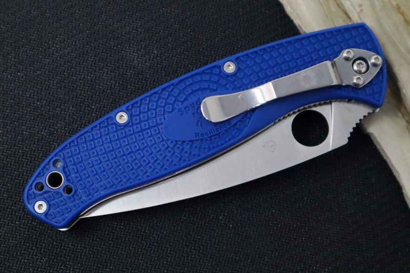 Spyderco Resilience Lightweight- Blue FRN Handle / Satin Blade / CPM-S35VN Steel - C142PBL