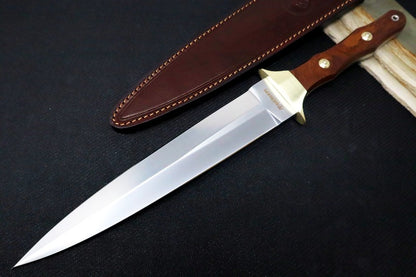 Boker Arbolito Colmillo Guayacan Fixed Blade - Guayacan Wood Handle Scales / Dagger Blade / ACX 390 Steel 02BA918G