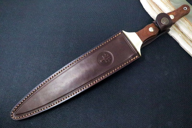 Boker Arbolito Colmillo Guayacan Fixed Blade - Guayacan Wood Handle Scales / Dagger Blade / ACX 390 Steel 02BA918G