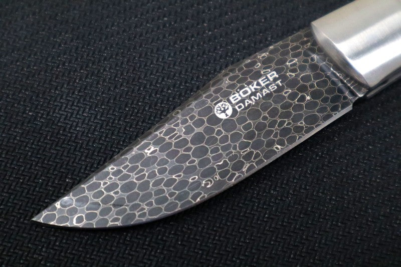 Boker Boxer Damascus - Micarta & Stainless Steel Handle / Dragonskin Damascus 111025DAM