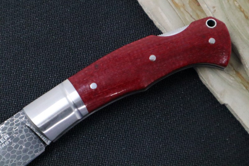 Boker Boxer Damascus - Micarta & Stainless Steel Handle / Dragonskin Damascus 111025DAM