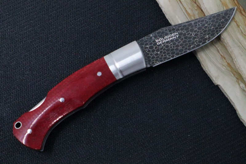 Boker Boxer Damascus - Micarta & Stainless Steel Handle / Dragonskin Damascus 111025DAM