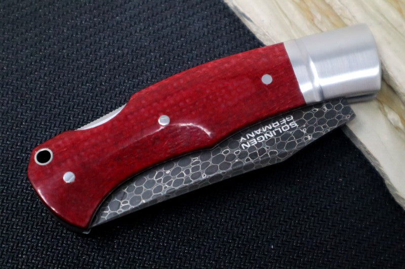 Boker Boxer Damascus - Micarta & Stainless Steel Handle / Dragonskin Damascus 111025DAM